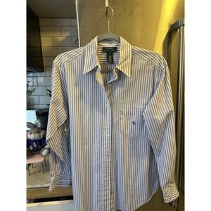 Lauren Ralph Lauren Pinstriped Lavender Ladies Sz6 Shirt Easter,Brunch,Work